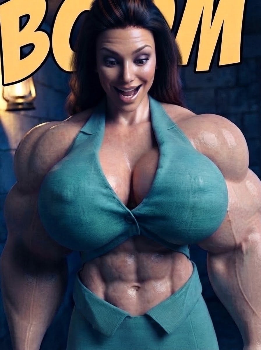 True Size Part 1, page 35 — AI female muscle growth comic