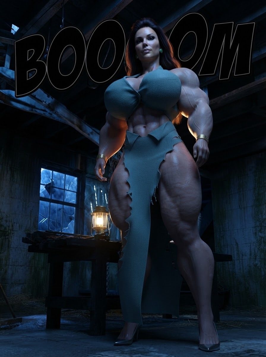 True Size Part 1, page 44 — AI female muscle growth comic