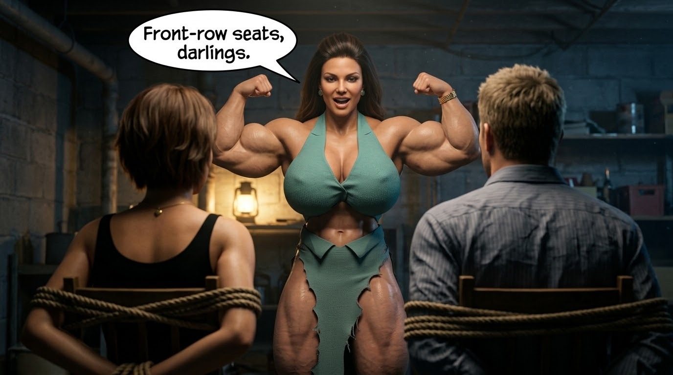 True Size Part 1, page 48 — AI female muscle growth comic
