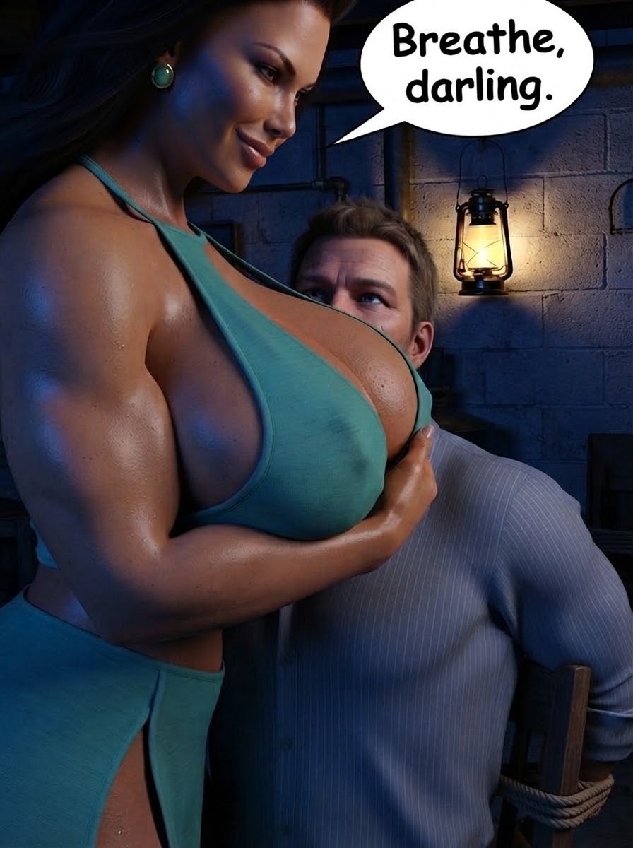True Size Part 1, page 54 — AI female muscle growth comic