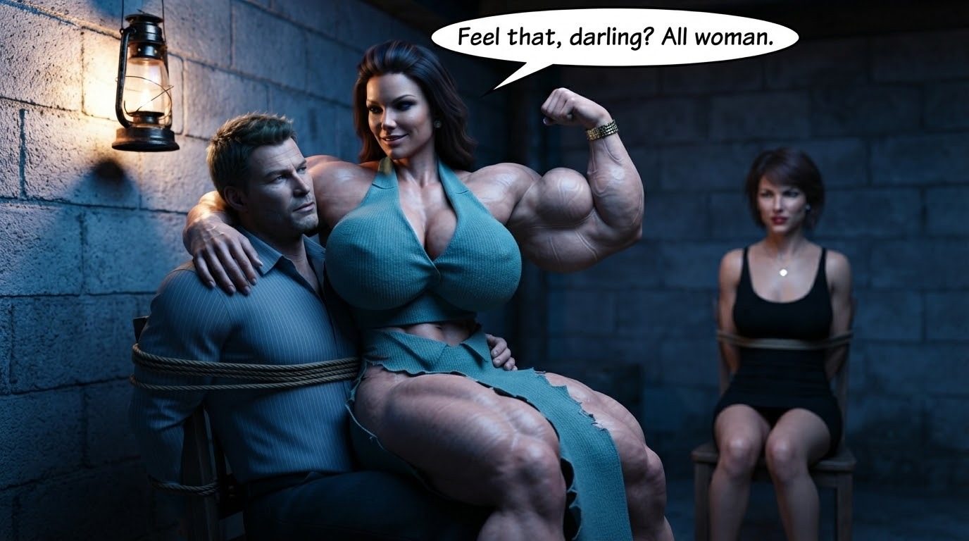 True Size Part 1, page 62 — AI female muscle growth comic