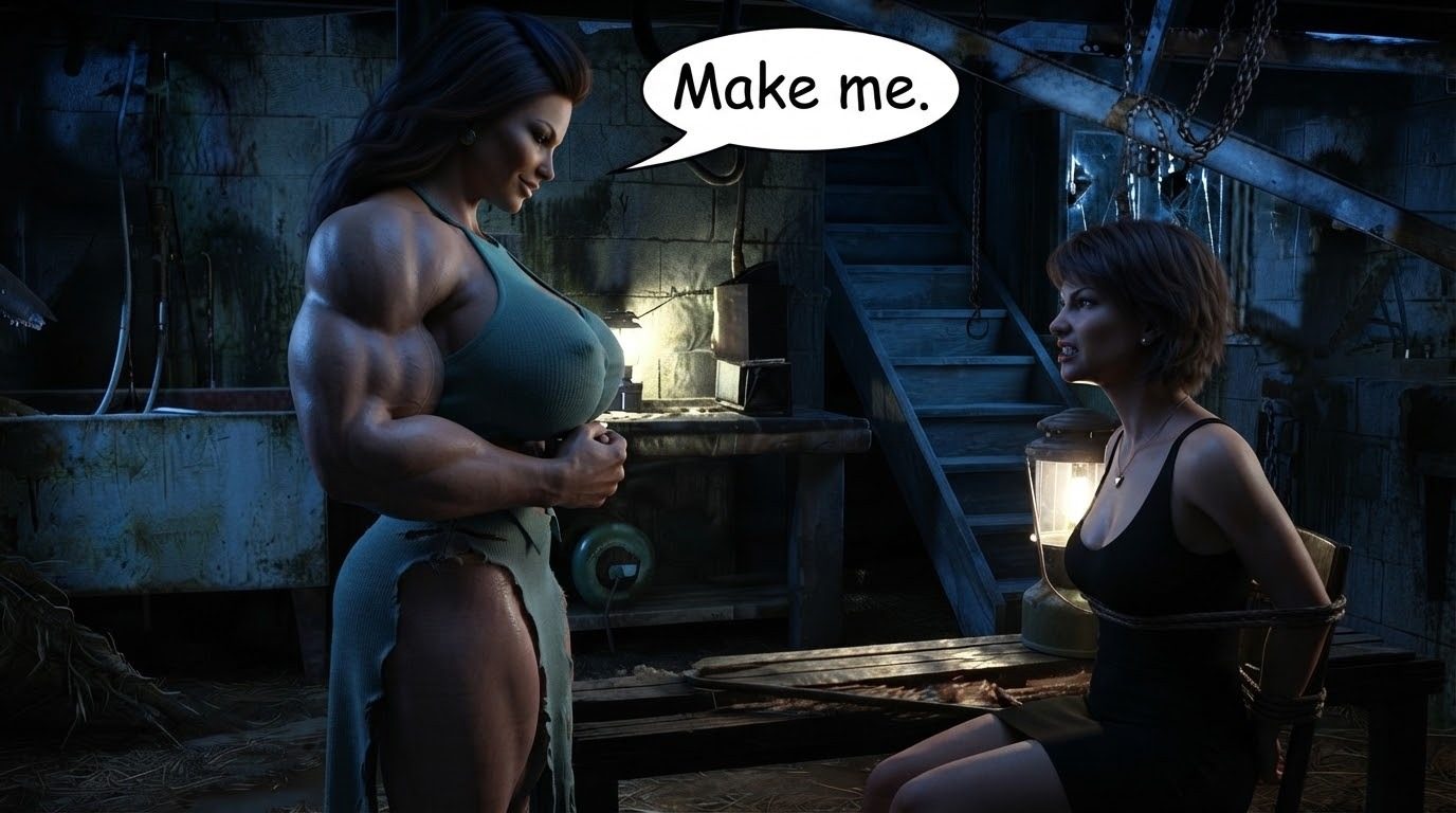 True Size Part 1, page 65 — AI female muscle growth comic