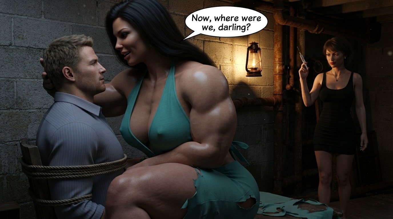 True Size Part 1, page 79 — AI female muscle growth comic