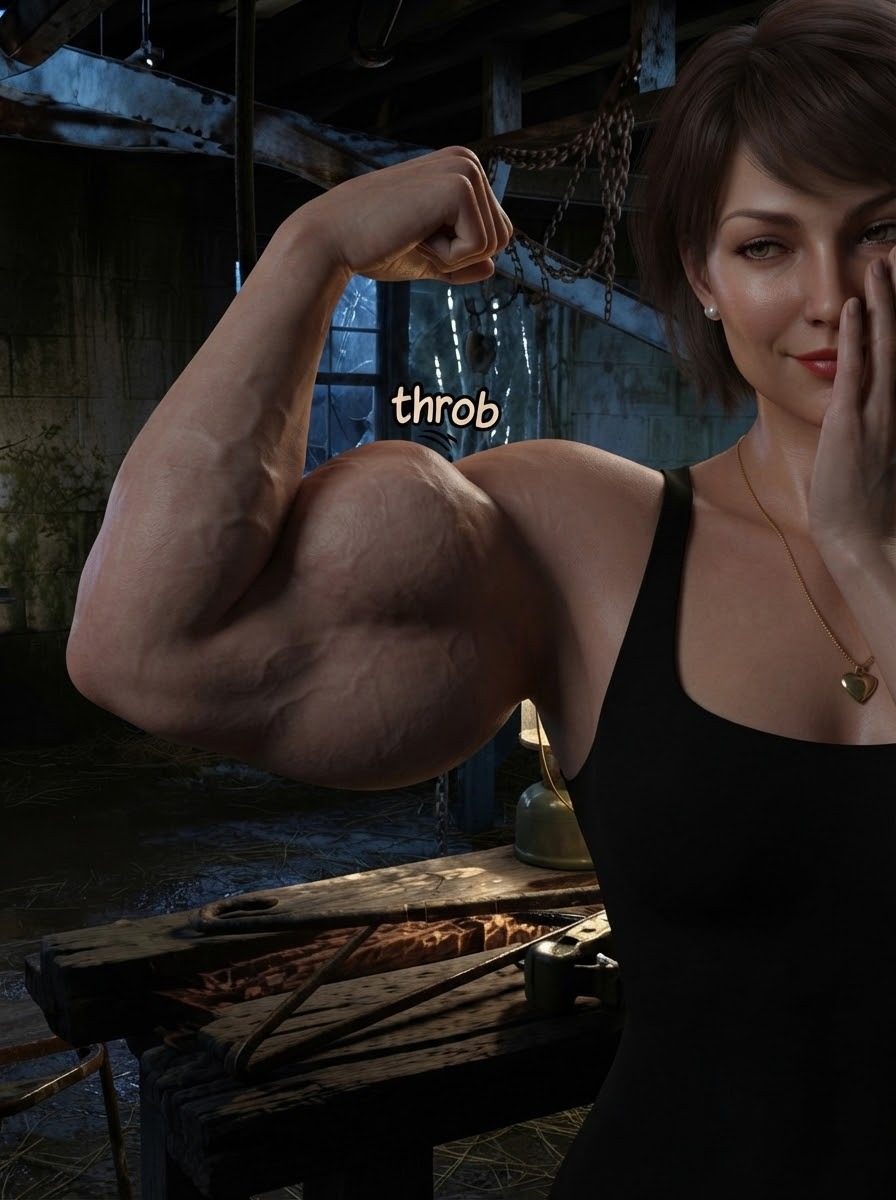 True Size Part 1, page 84 — AI female muscle growth comic