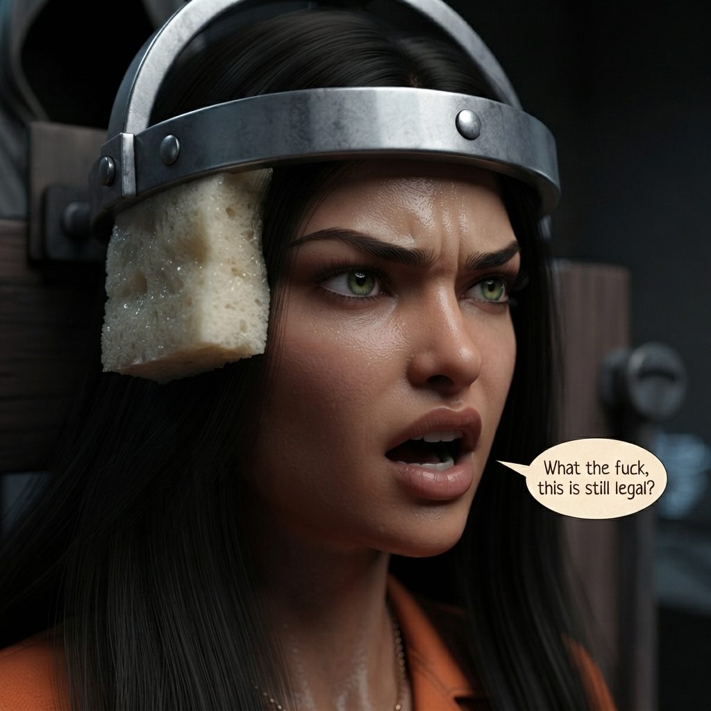 Valeria The Zappening., page 14 — AI female muscle growth comic