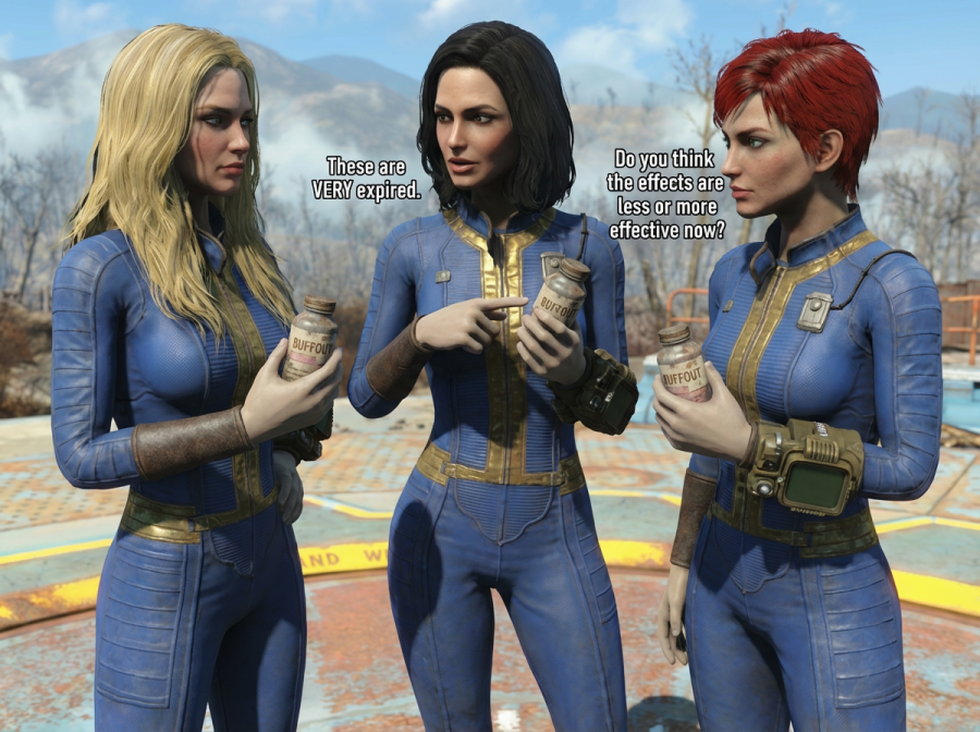 Vault Dweller — AI female muscle growth comic cover