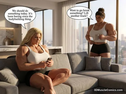 More heroines — AI muscle art