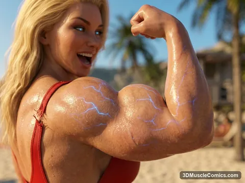 Bay Watched lifeguards — AI muscle art