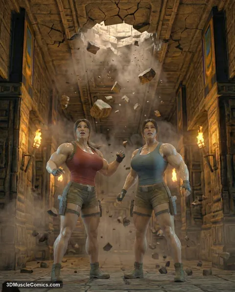 Lara Croft — AI muscle art